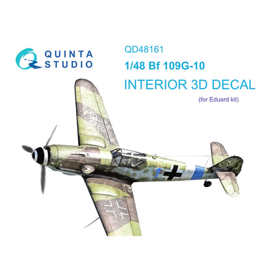 QD48161 Quinta Studio 1/48 3D Декаль интерьера кабины Bf 109G-10 (Eduard)