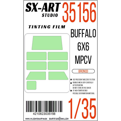 35156 SX-Art 1/35 Тонировочная пленка Buffalo 6x6 MPCV (Bronco)