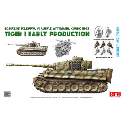 RM-5139 Rye Field Model 1/35 Немецкий танк Sd.kfz.181 Tiger I (ранний, Курск 1943) с фигуркой Михаэля Виттманна