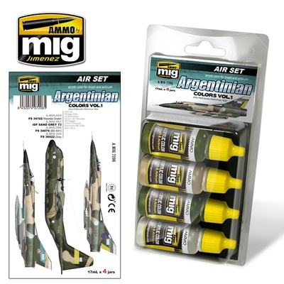 AMIG7206 Ammo Mig Набор акриловых красок цвета Аргентины, том 1 (также Фолклендско-Мальвинская война) / Argentinian Colors Vol. 1 (also Falklands-Malvinas War)