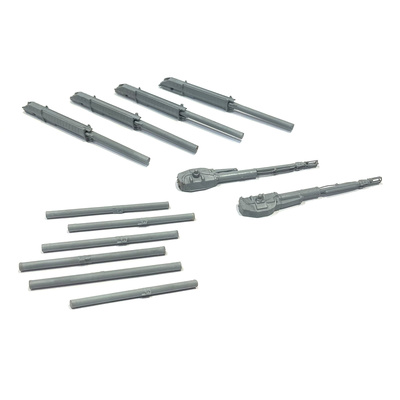 Im72021 Imodelist 1/72 Набор автоматы + ракеты (автоматы - 2 шт., ракеты - 12 шт., направляющие ракет - 4 шт.)