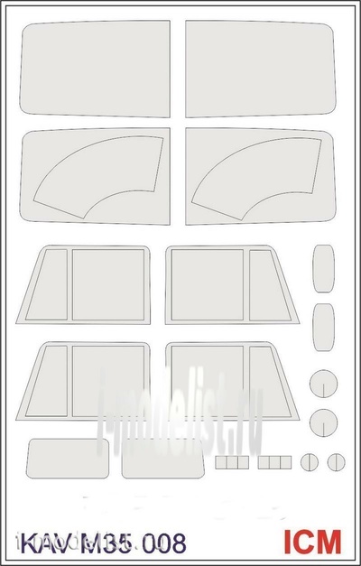 M35 008 KAV models 1/35 Окрасочная маска на остекление К 4310 (ICM)