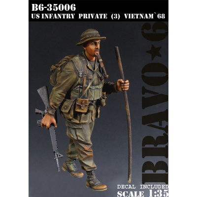 B6-35006 Bravo-6 1/35 U.S. Infantry Private (3), Vietnam '68 / Рядовой пехоты США (3), Вьетнам 68-го года