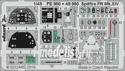 49980 Eduard 1/48 Фототравление для Spitfire FR Mk. XIV