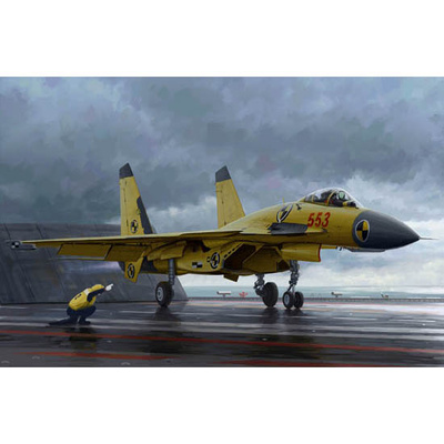 01670 Трубач 1/72 Китайский палубный истребитель J-15 со взлетным столом