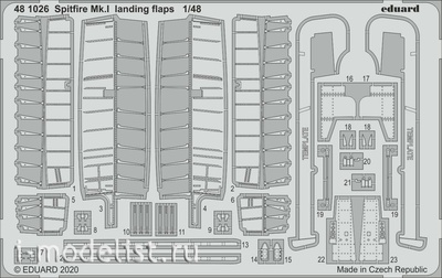 481026 Eduard 1/48 Spitfire Mk. I flaps