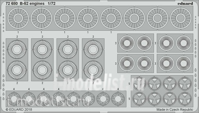 72680 Eduard 1/72 Фототравление B-52G двигатели