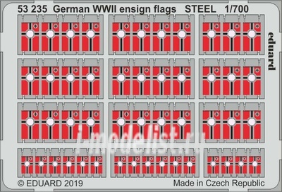 53235 Edward 1/700 photo-Etching German flags world war II, steel