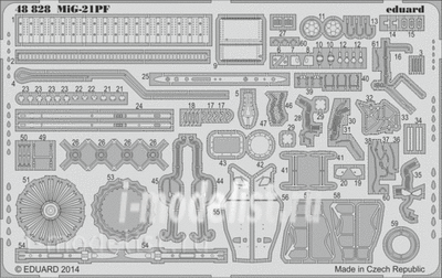 48828 Eduard 1/48 Фототравление MiGG-21PF