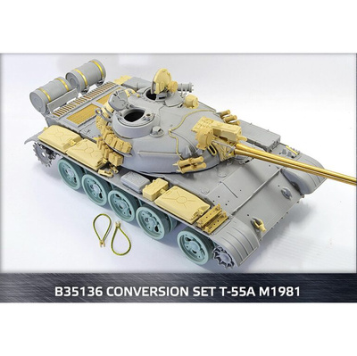 35136 Miniarm 1/35 Конверсионный набор Т-55А 1981 г., включает фототравления и точенный ствол