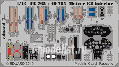 FE765 Eduard 1/48 Фототравление для Meteor F.8