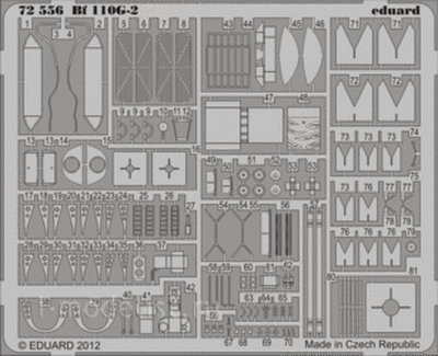 72556 Eduard 1/72 Фототравление для Bf 110G-2