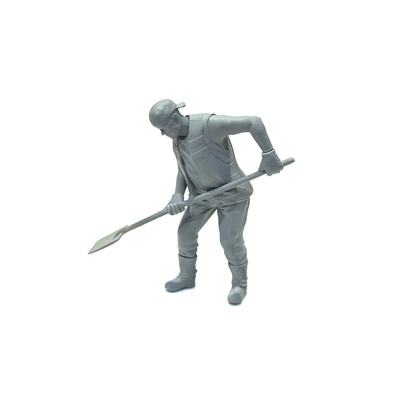 im35097 Imodelist 1/35 Фигура дорожного рабочего с лопатой для модели 3650 Звезда