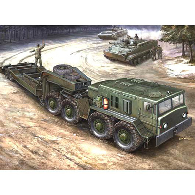 00212 Трубач 1/35 Грузовик-537 с прицепом ЧМЗ АП-52