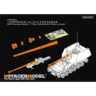 VBS0552 Voyager Model 1/35 Metal Barrel for Marder 1 75mm Pak40 (Early Version)
