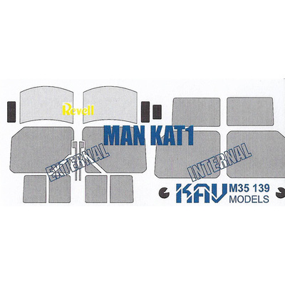 M35 139 KAV models 1/35 Окрасочная маска на остекление MAN KAT1 (Revell)