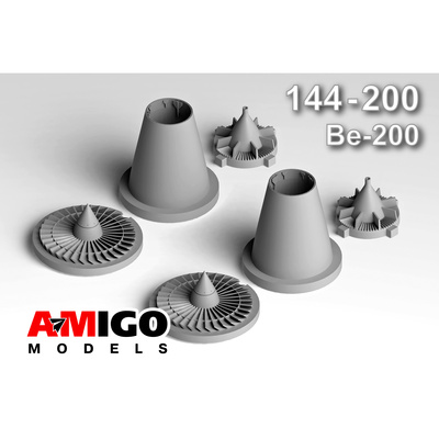 АМG144-200 Amigo Models 1/144 Набор дополнения двигателя Д-436 для модели Бе-200