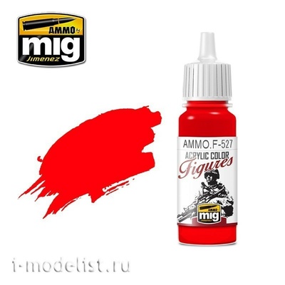 AMMOF527 Ammo Mig Акриловая краска PURE RED / ЧИСТЫЙ КРАСНЫЙ