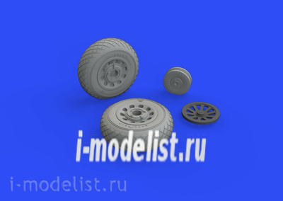 648494 Eduard 1/48 Дополнение к моделям P-51D колёса с ромбовидным рисунком протектора