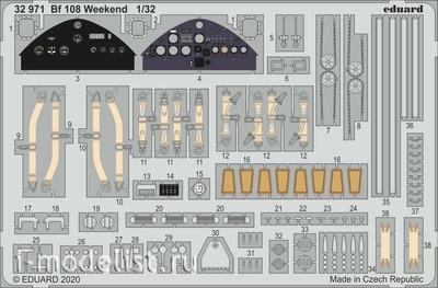 32971 Eduard 1/32 Фототравление для Bf 108 Weekend