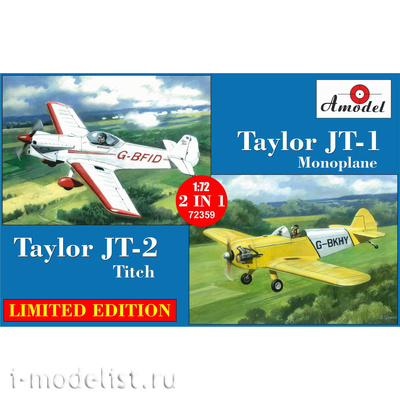72359 Amodel 1/72 Taylor JT-1 monoplane and Taylor JT-2 titch Experimental aircraft