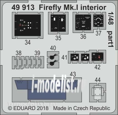 49913 Eduard photo etched parts for 1/48 Firefly Mk. I interior 1/48