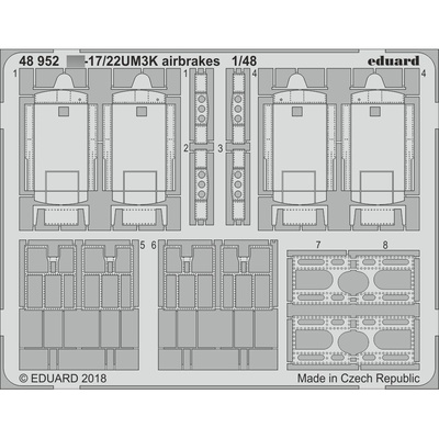 48952 Eduard 1/48 Фототравление для модели С-17/22UM3K airbrakes