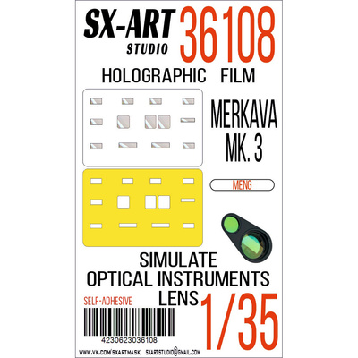 36108 SX-Art 1/35 Имитация смотровых приборов Merkava Mk.3 BAZ (Meng)
