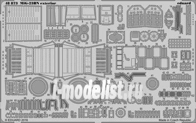 48873 Eduard 1/48 Фототравление для MiGG-23BN exterior