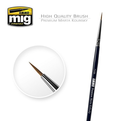 AMIG8601 Ammo Mig Круглая кисть премиум качества (2/0) / Premium High Quality (2/0) Round Brush