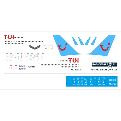 757200-21 PasDecals 1/144 Декаль на B 57-200 TUI
