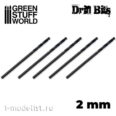 9048 Green Stuff World Drill bits, 2 mm / Drill bit in 2 mm