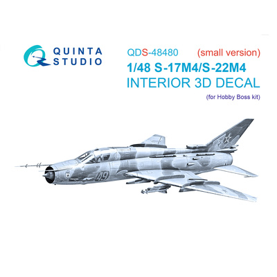 QDS-48480 Quinta Studio 1/48 3D Декаль интерьера кабины С-17М4/С-22М4 (Hobby Boss) (малая версия)