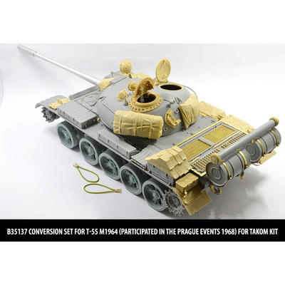35137 Miniarm 1/35 Конверсионный набор Т-55 1964 г., включает фототравления и точенный ствол (Пражская весна)