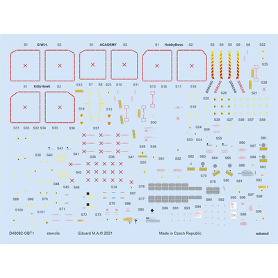 D48082 Eduard 1/48 Decal for С-27, tech. inscriptions