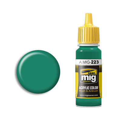 AMIG0223 Ammo Mig Краска акриловая INTERIOR TURQUOISE GREEN (бирюзово-зеленый интерьерный)