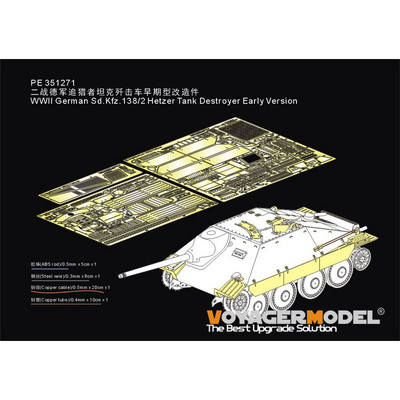 PE351271 Voyager Model 1/35 Фототравление для Sd.Kfz.138/2 Hetzer раннего (для TAKOM)