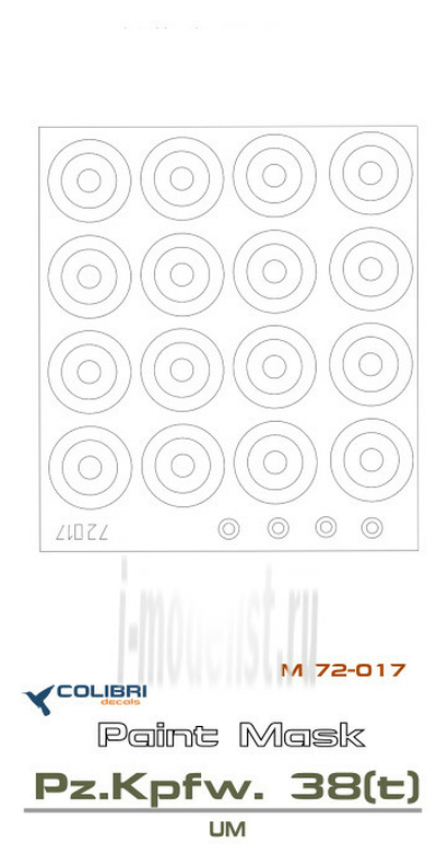 M72017 ColibriDecals 1/72 Маска для Pz.Kpfw. 38(t)  (UM)