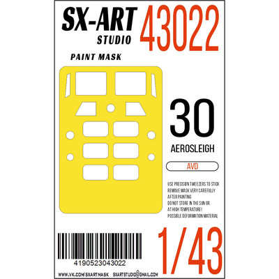 43022 SX-Art 1/43 Окрасочная маска аэросани К@-30 (AVD)