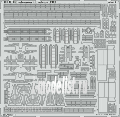 53110 1/200 Eduard photo etched parts for USS Arizona part 4 - main top