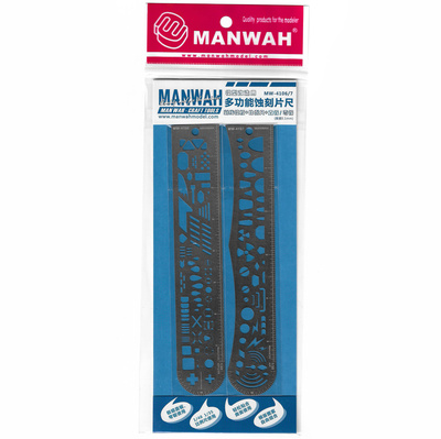 MW-4106-7 MANWAH Многофункциональный шаблон для резки (резка + линейка + пила) толщиной 1,0 мм