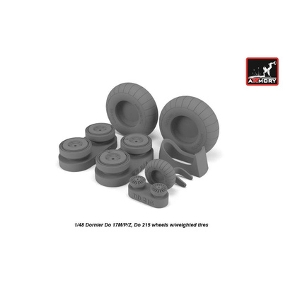 AW48205 Armory 1/48 Набор дополнений Колеса для Дорнье До 17М / P / Z, До 215 колеса с утяжеленными шинами
