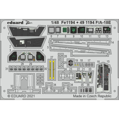 FE1194 Eduard 1/48 Фототравление для F/ A-18E