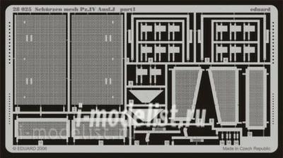 28025 Eduard 1/48 photo etched parts for Schurzen mesh Pz.IV Ausf.J