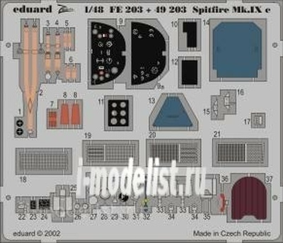 FE203 Eduard 1/48 Цветное фототравление для Spitfire Mk. IXc
