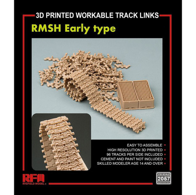 RM-2057 Rye Field Model 1/35 Рабочие траки RMSH для ранних танков Т-55 (3D печать)
