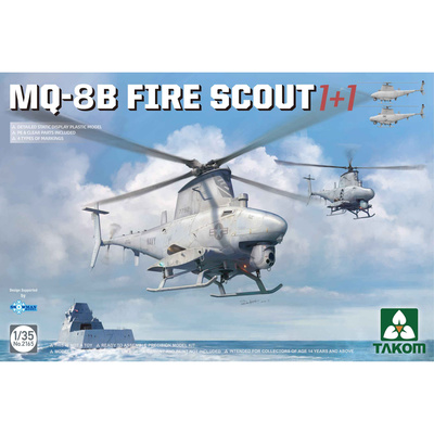 2165 Takom 1/35 Беспилотник MQ-8 Fire Scout (Две модели в наборе)