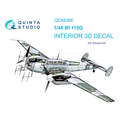 QD48386 Quinta Studio 1/48 3D Декаль интерьера кабины BF 110G (Eduard)