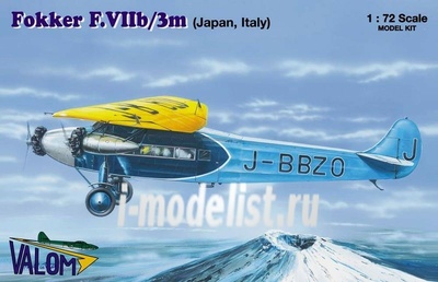 72071 Valom 1/72 Fokker F.VIIb/3m (Japanese and Italian marking)
