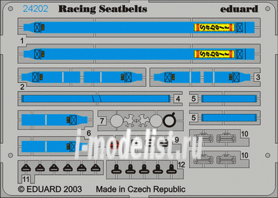 Eduard 24202 1/24 photo etched parts for Sabelt 6 points Blue